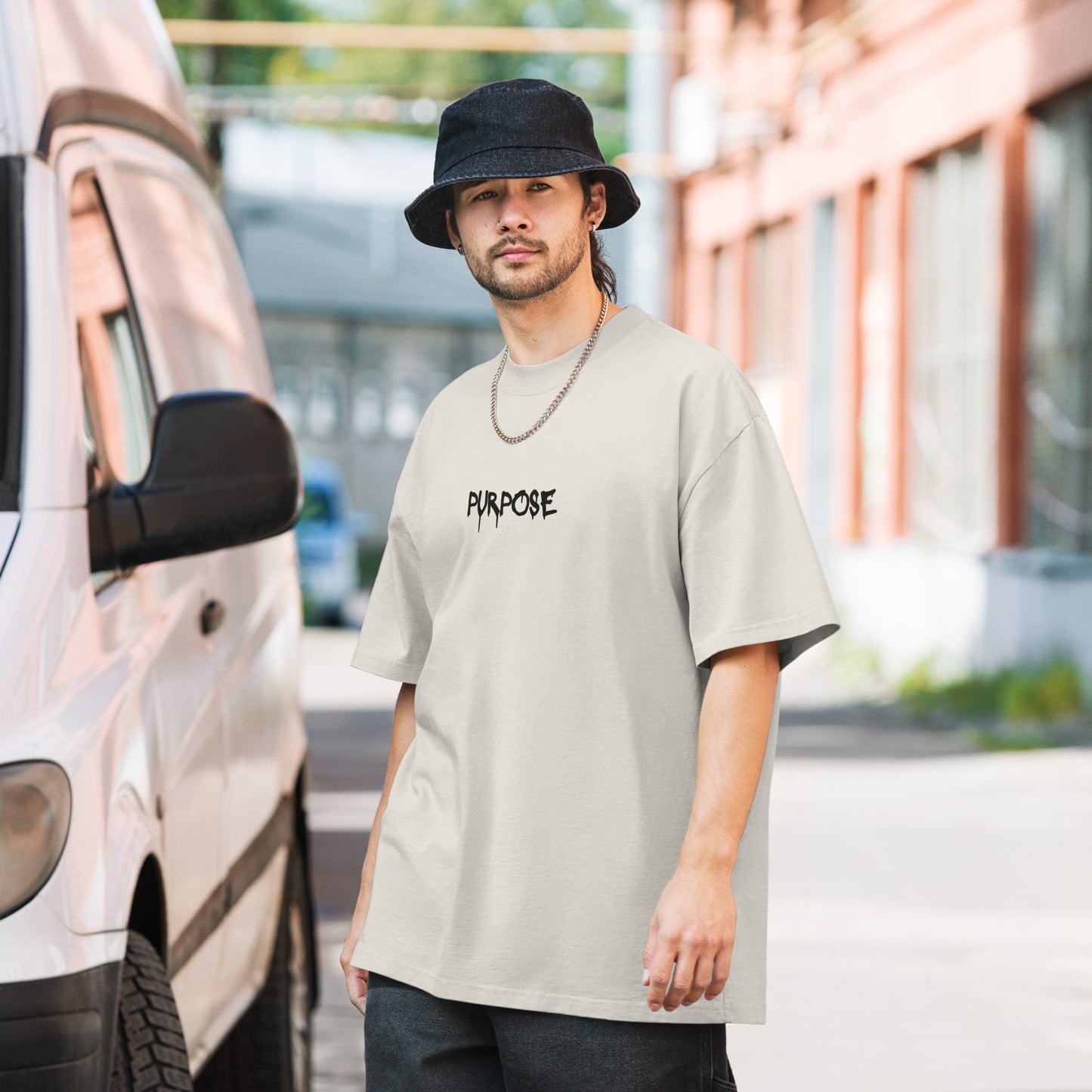 Oversized faded bone t-shirt